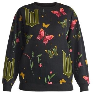 Wicked Women's Graphic Print Fleece Sweatshirt. Size M. NWT.  SOLD OUT.